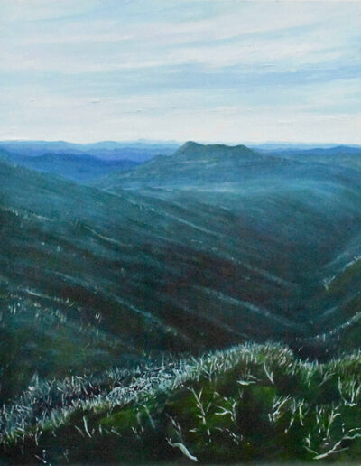 Susan Murphy, Beyond - High Country, 2021, oil on board 750 x 640 mm framed size